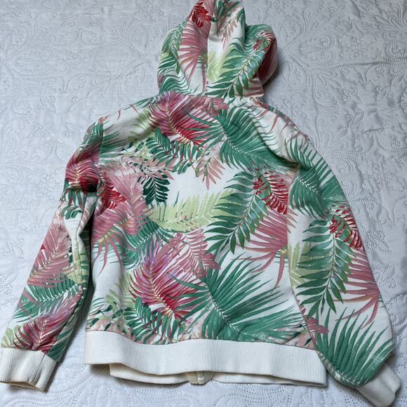 Zara Tropical Print Hoodie Size 8 - Picture 6 of 7
